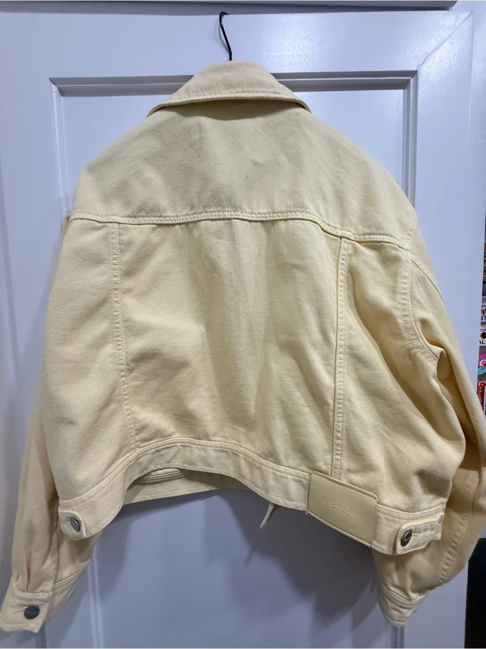 Coach Women's Butter Yellow Denim Jacket